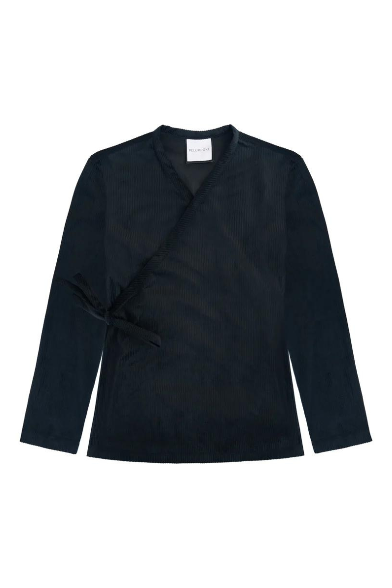 Black kimono shirt best sale