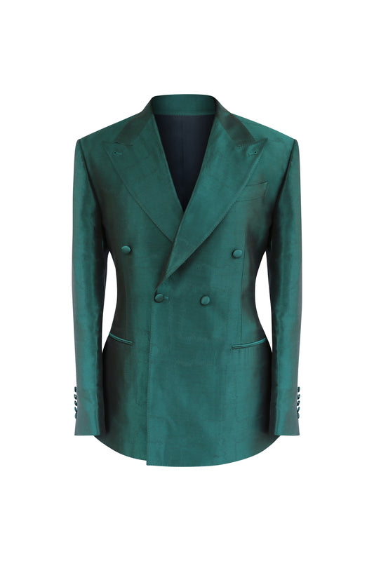 Metallic Green Jacquard Tuxedo