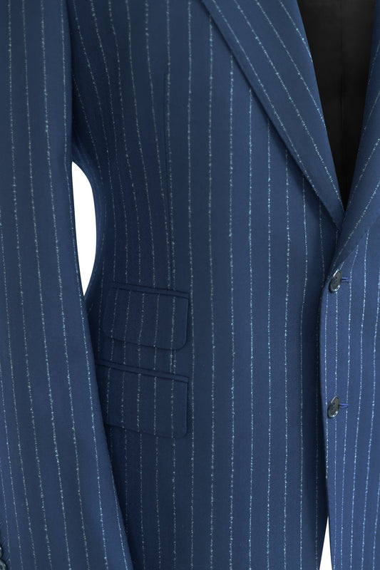 Admiral Blue Chalkstripe Suit