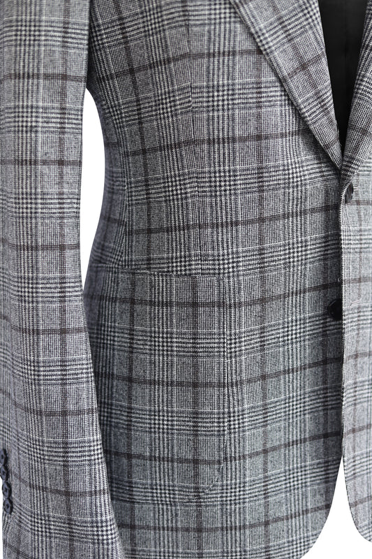 Houndstooth Grey Plaid Jacket