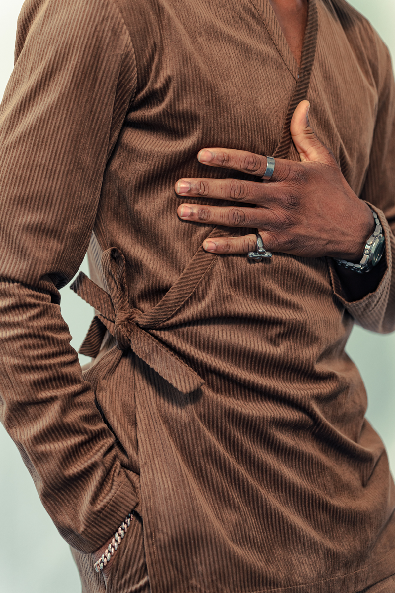 Brown Kimono Shirt