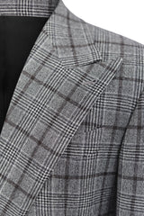 Houndstooth Grey Plaid Jacket