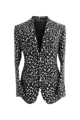 Leopard Print Jacquard Jacket