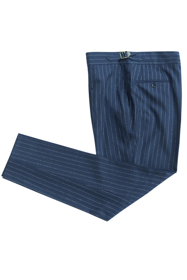 Admiral Blue Chalkstripe Pants