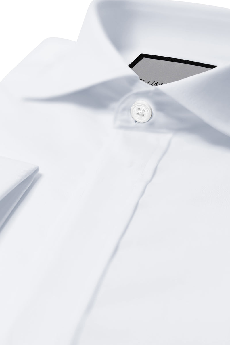 White Concealed Dress Shirt